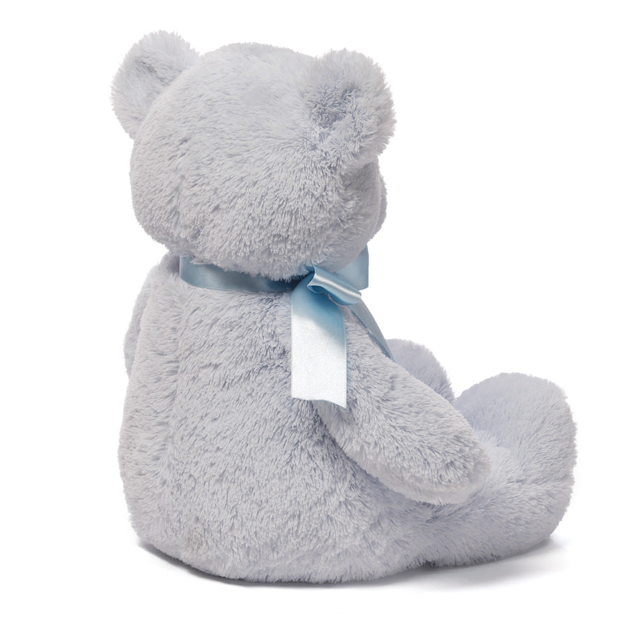 Baby GUND My First GUND Teddy Bear, Ultra Soft Animal Plush Toy for Babies and Newborns, Blue, 18”