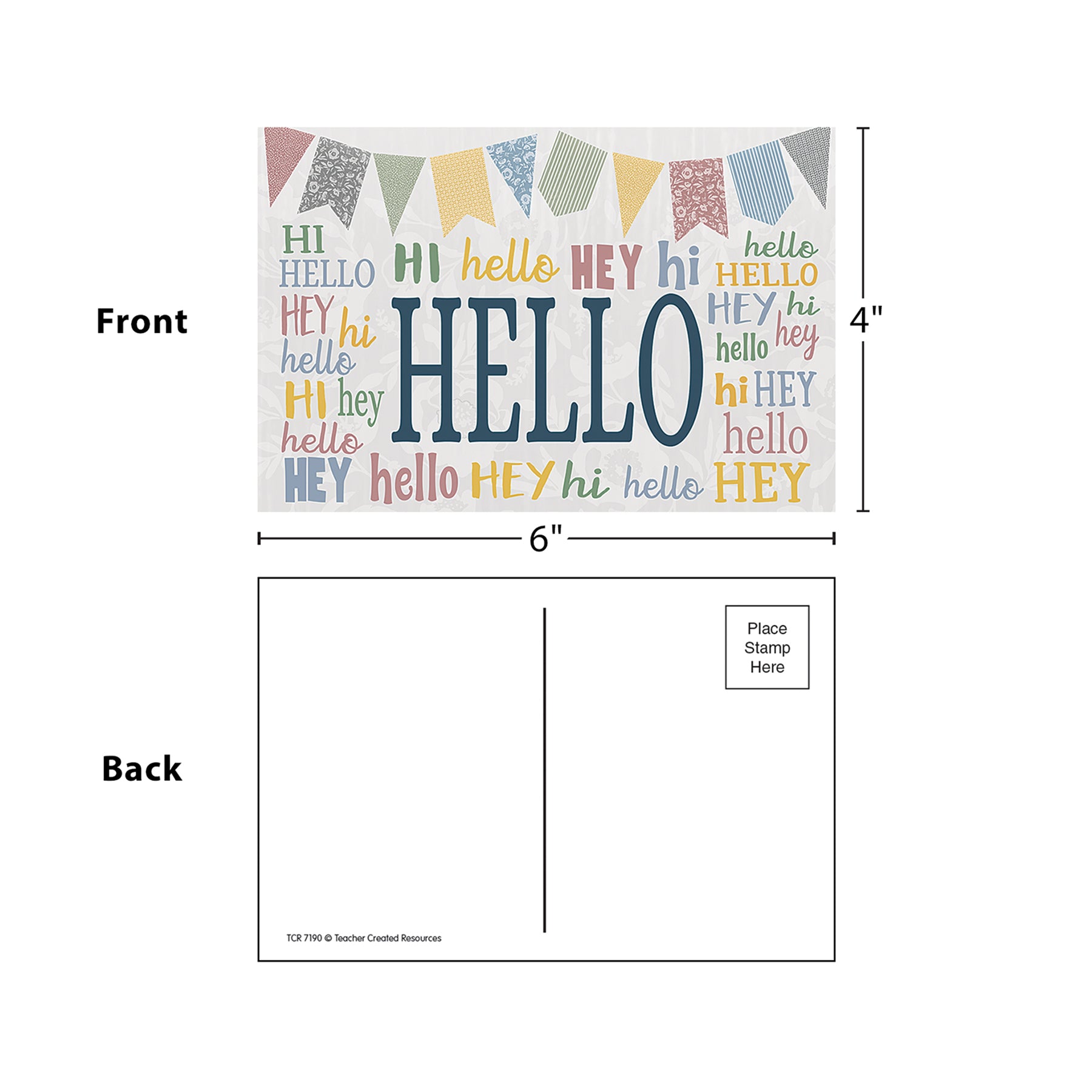 Classroom Cottage Hello Postcards, Pack of 30