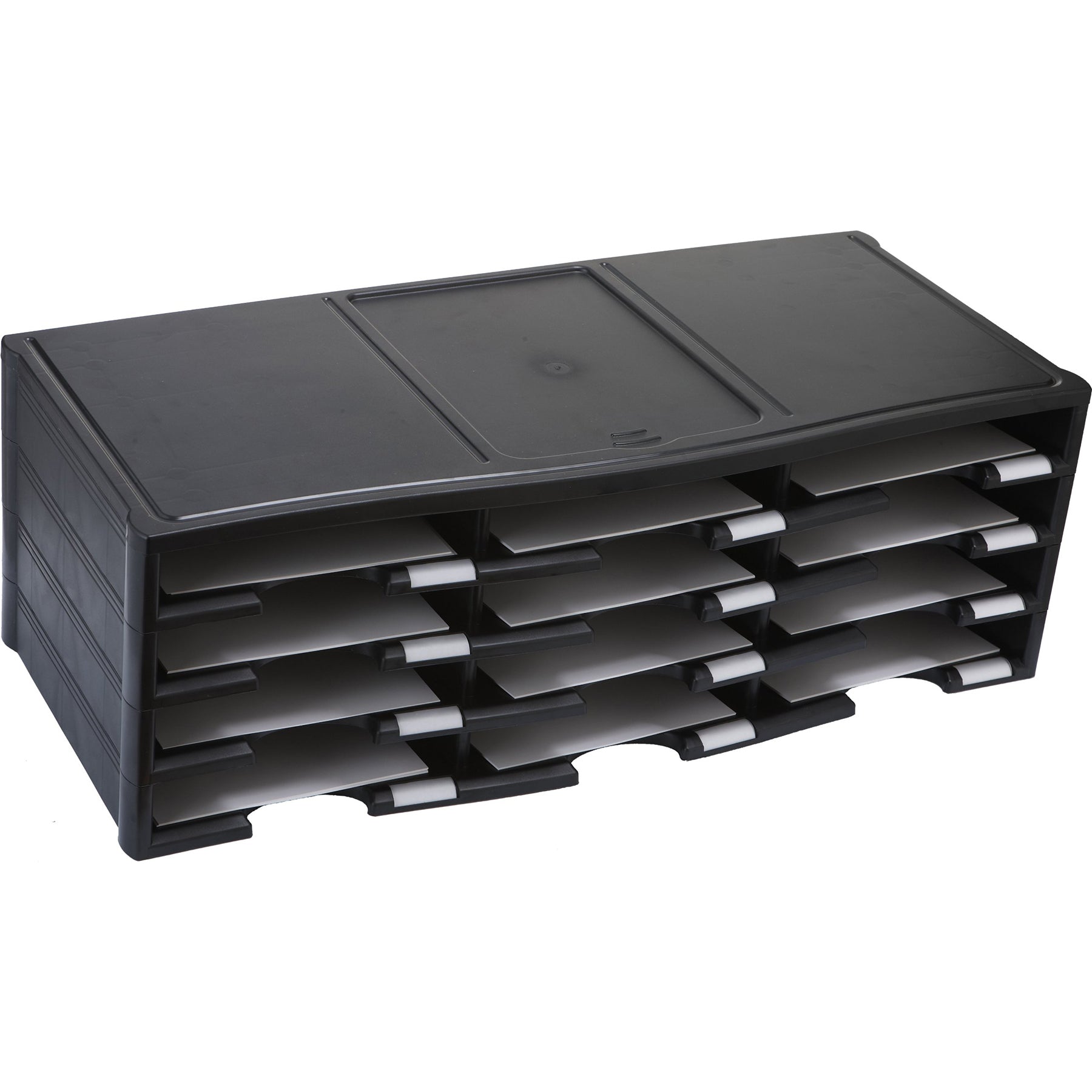 12 Compartment Literature Organizer Doc Sorter