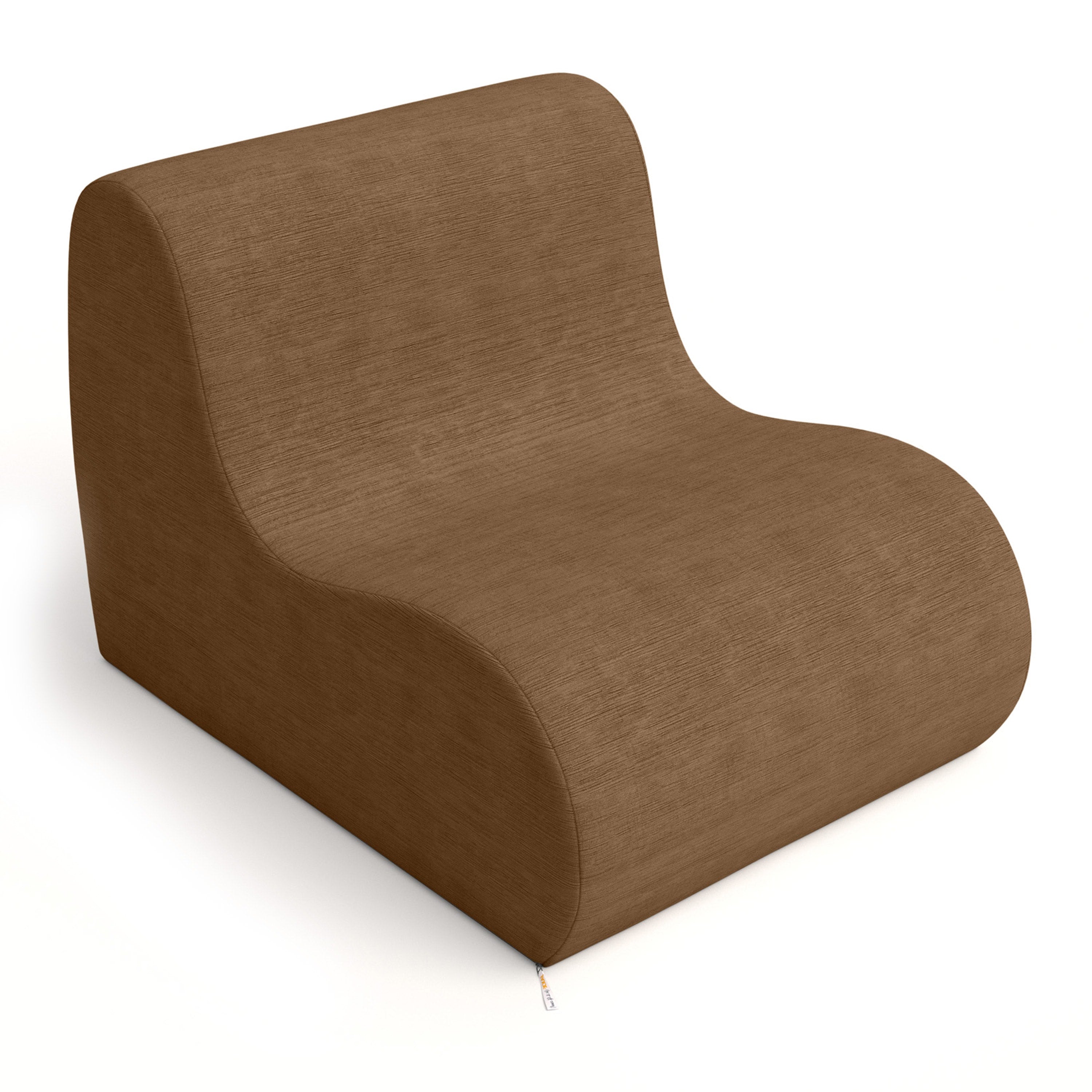 Jaxx Uptown Large Modern Armless Accent Chair, Toffee
