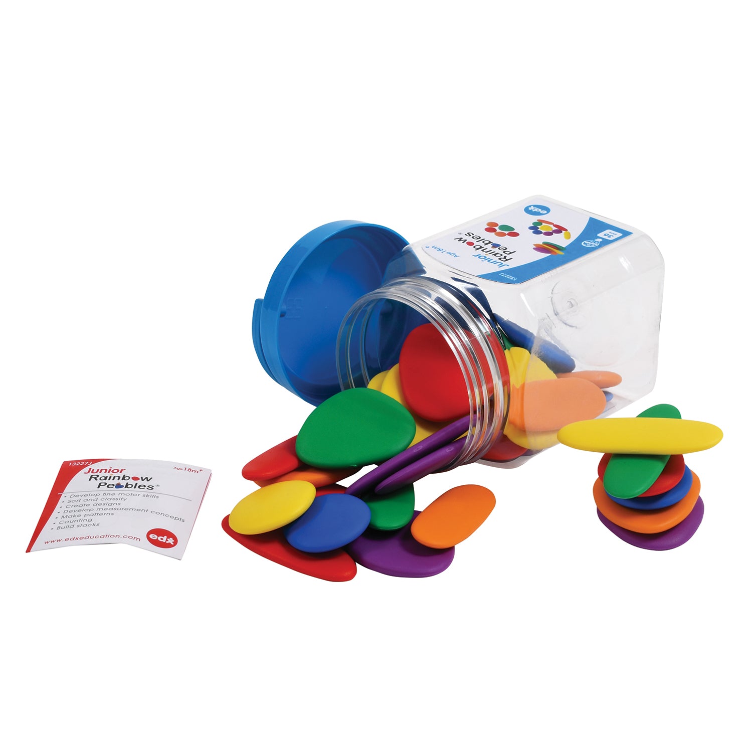 Junior Rainbow Pebbles® - Mini Jar- Set of 36