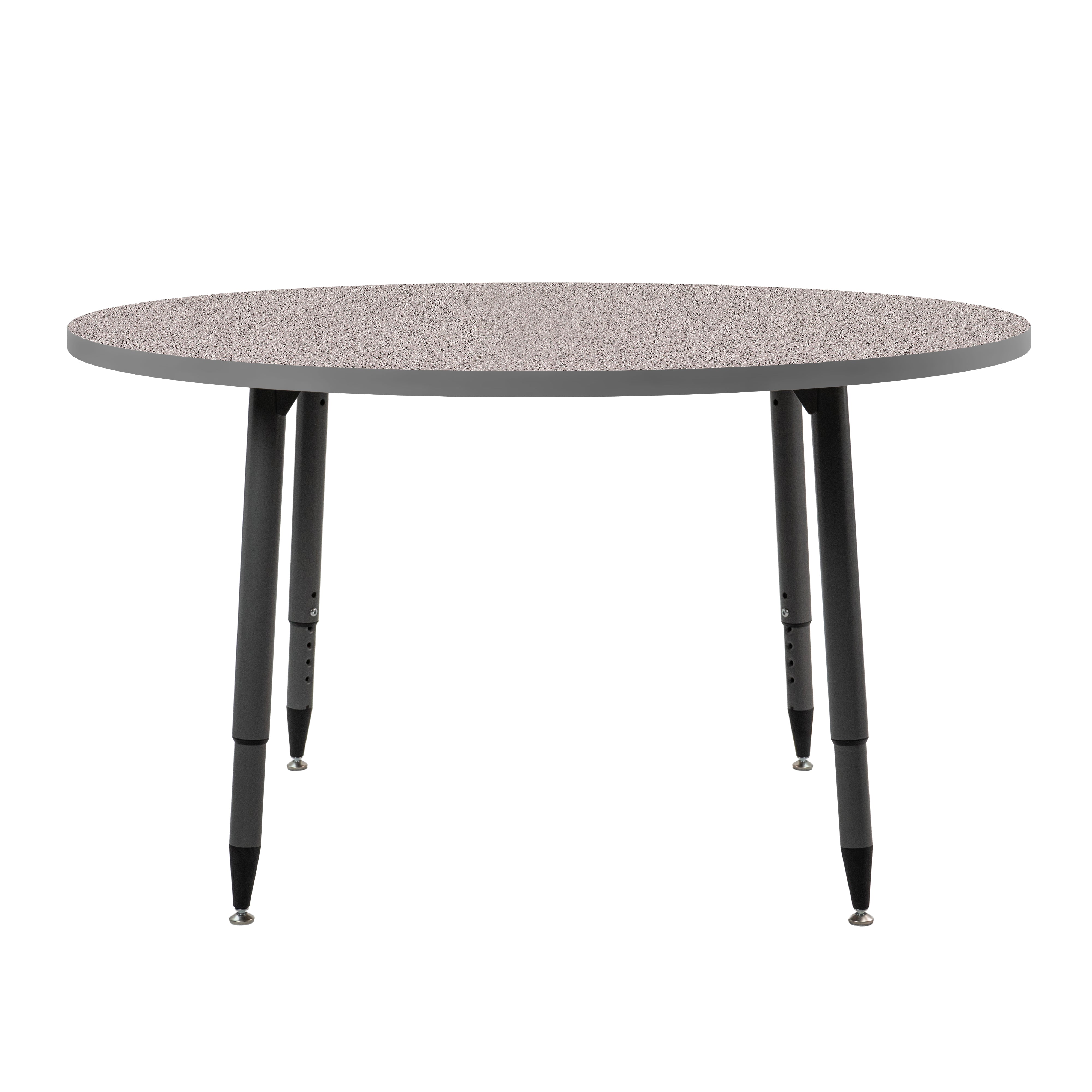 Adapte 48" Round Thermofused Activity Table with Adjustable Tapered Legs - Gray/North Sea