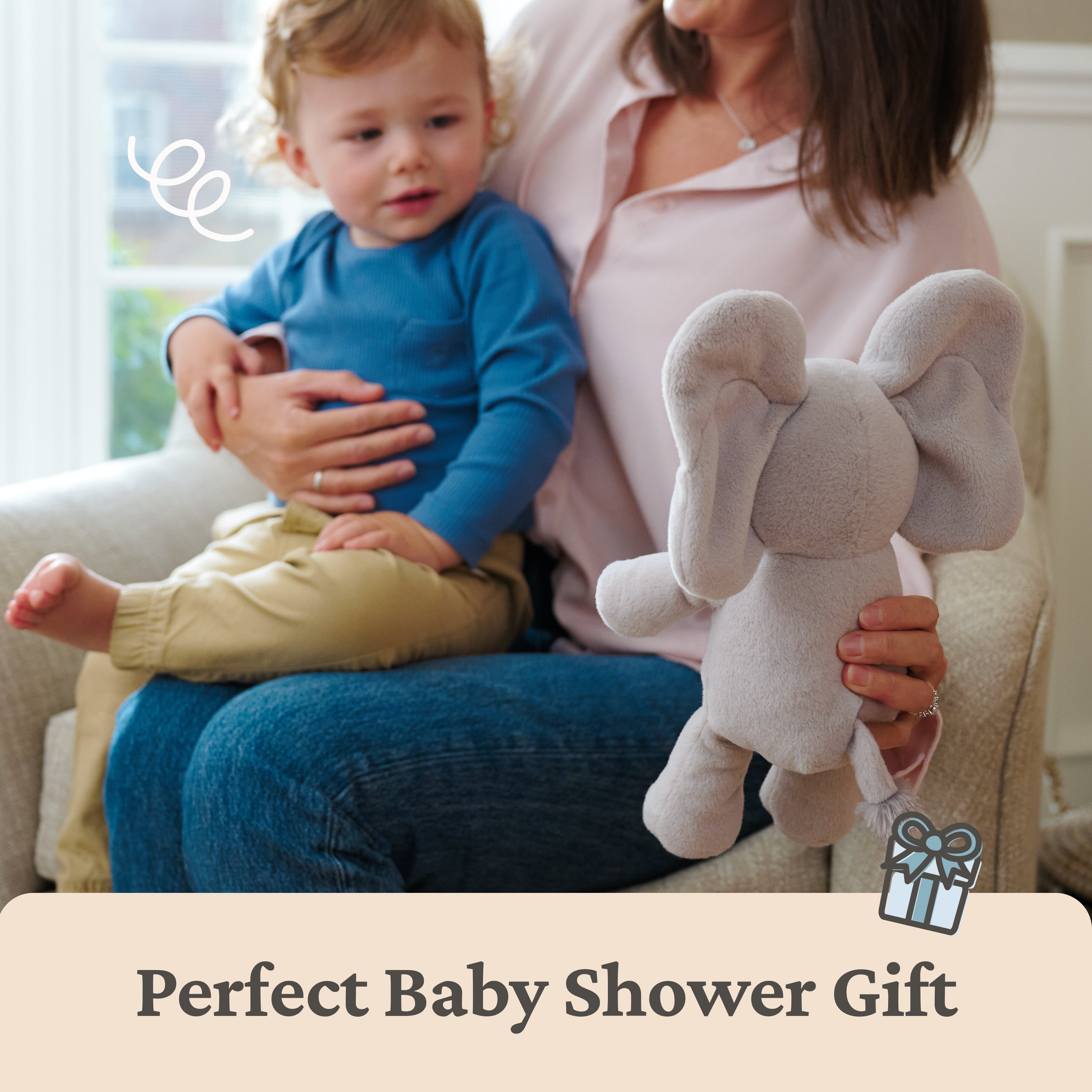 GUND Baby Peek-a-Boo Flappy Elephant Plush, Elephant Stuffed Animal, Baby Toy for Ages 0 and Up, Gray, 7" Batteries Not Required