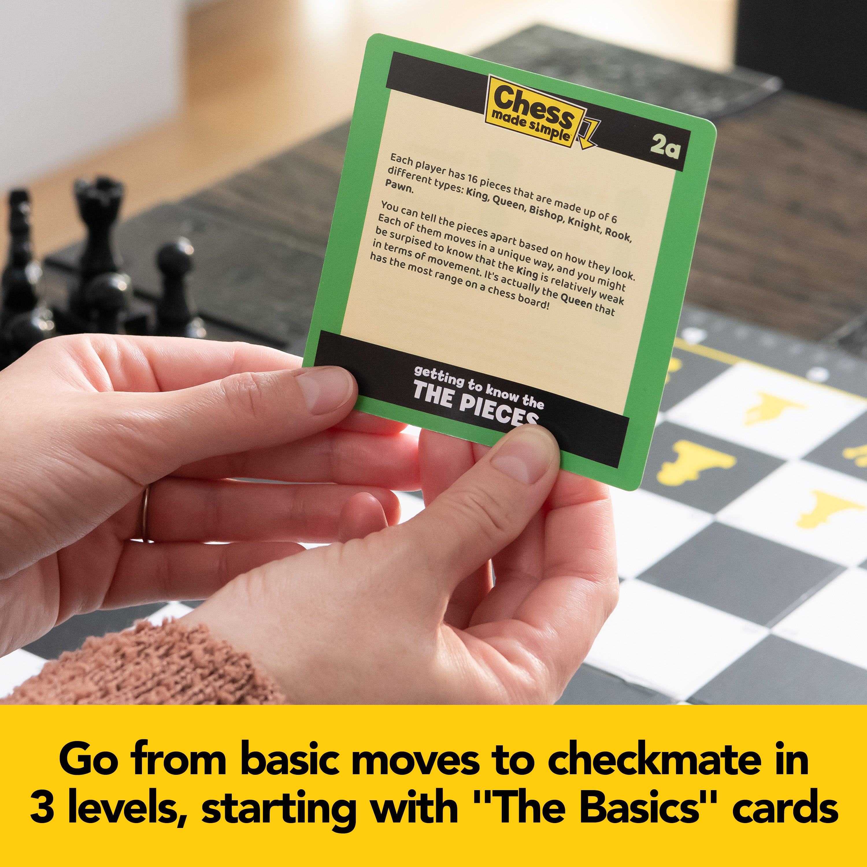 Spin Master Games, Chess Made Simple, Learn to Play Strategy Board Games for Beginners, Chess, 2 Players, for Kids Ages 8 & Up