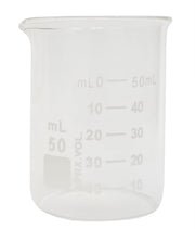Beaker, Griffin, Borosilicate Glass, 50ml, Dual Graduated, Case of 192