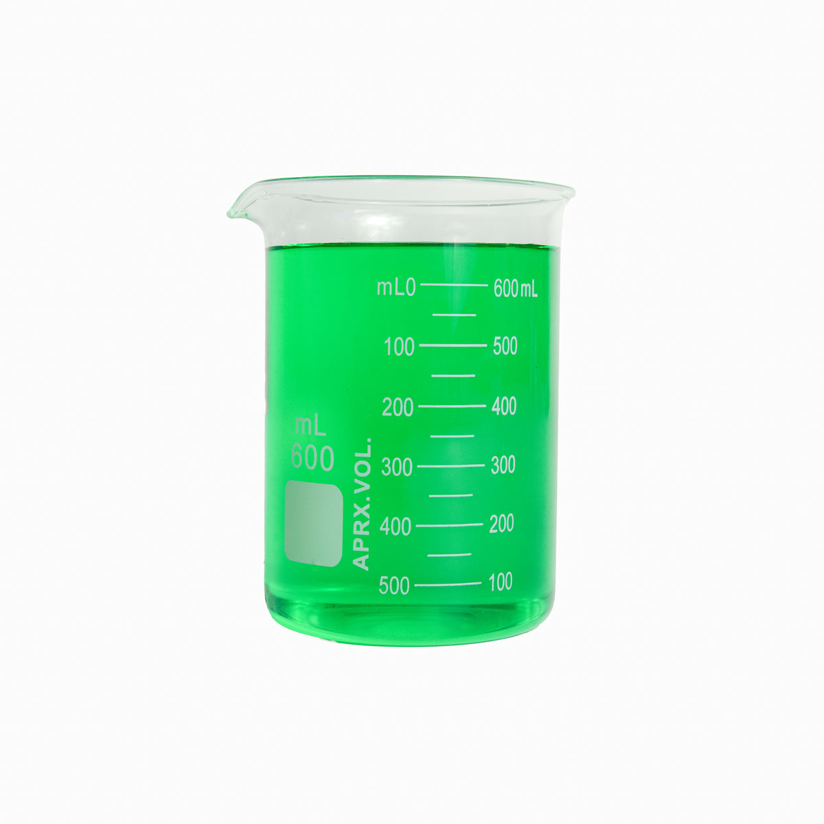 Beaker, Griffin, Borosilicate Glass, 600ml, Dual Graduated, Case of 48