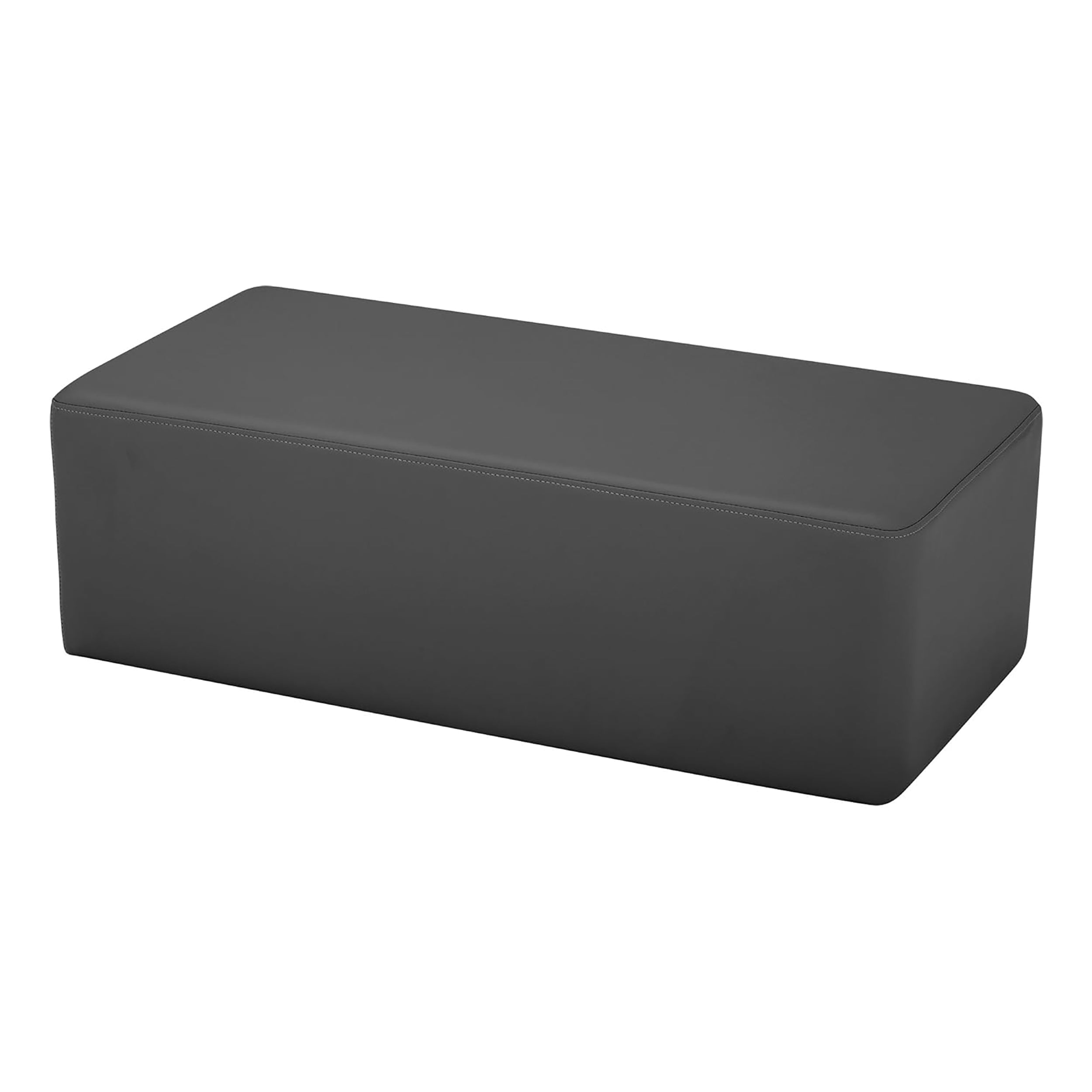 Pro Series Upholstered Rectangle Ottoman 12" Height - Black