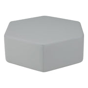 Pro Series Upholstered Hexagon Ottoman 12" Height - Gray