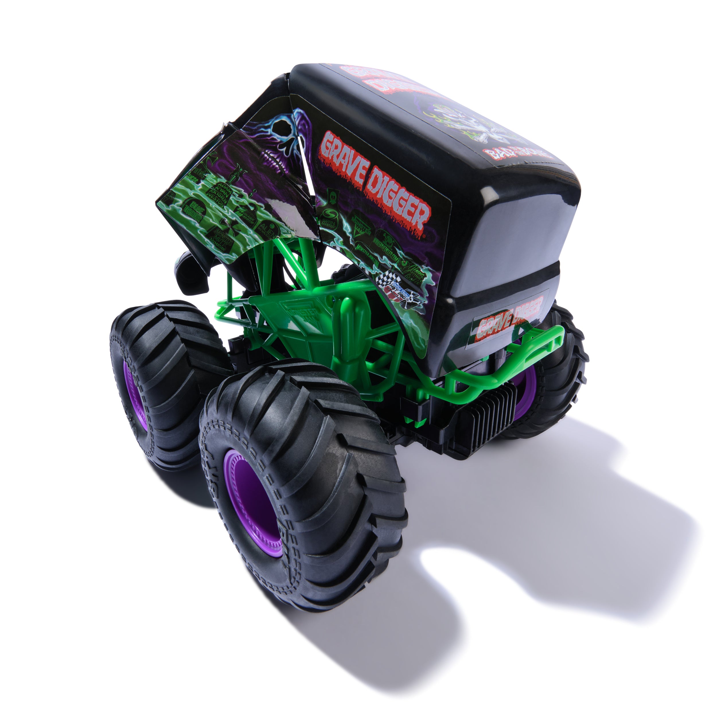 Monster Jam, Official Smash & Bash Grave Digger Remote Control Indoor & Outdoor Vehicle, 1:15 Scale Repairable Monster Truck, Kids Toys for Boy and Girls Ages 4 and up