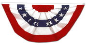 Pre-pleated Fan Bunting Decoration with Stars 3x6 ft. Nyl-Glo