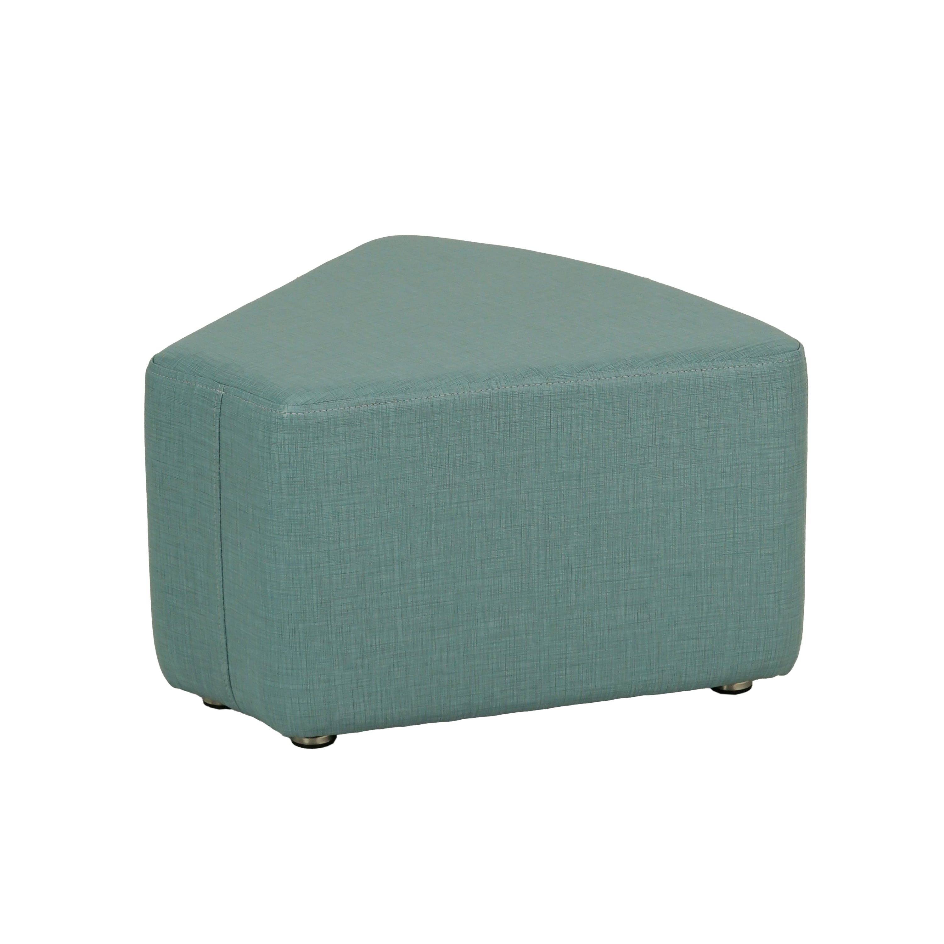 Pro Series Upholstered Wedge Ottoman 12" Height - Sky Blue Crosshatch
