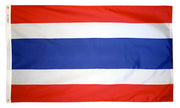 Thailand Flag 4x6 ft. Nylon SolarGuard Nyl-Glo 100% Made in USA to Official United Nations Design Specifications.