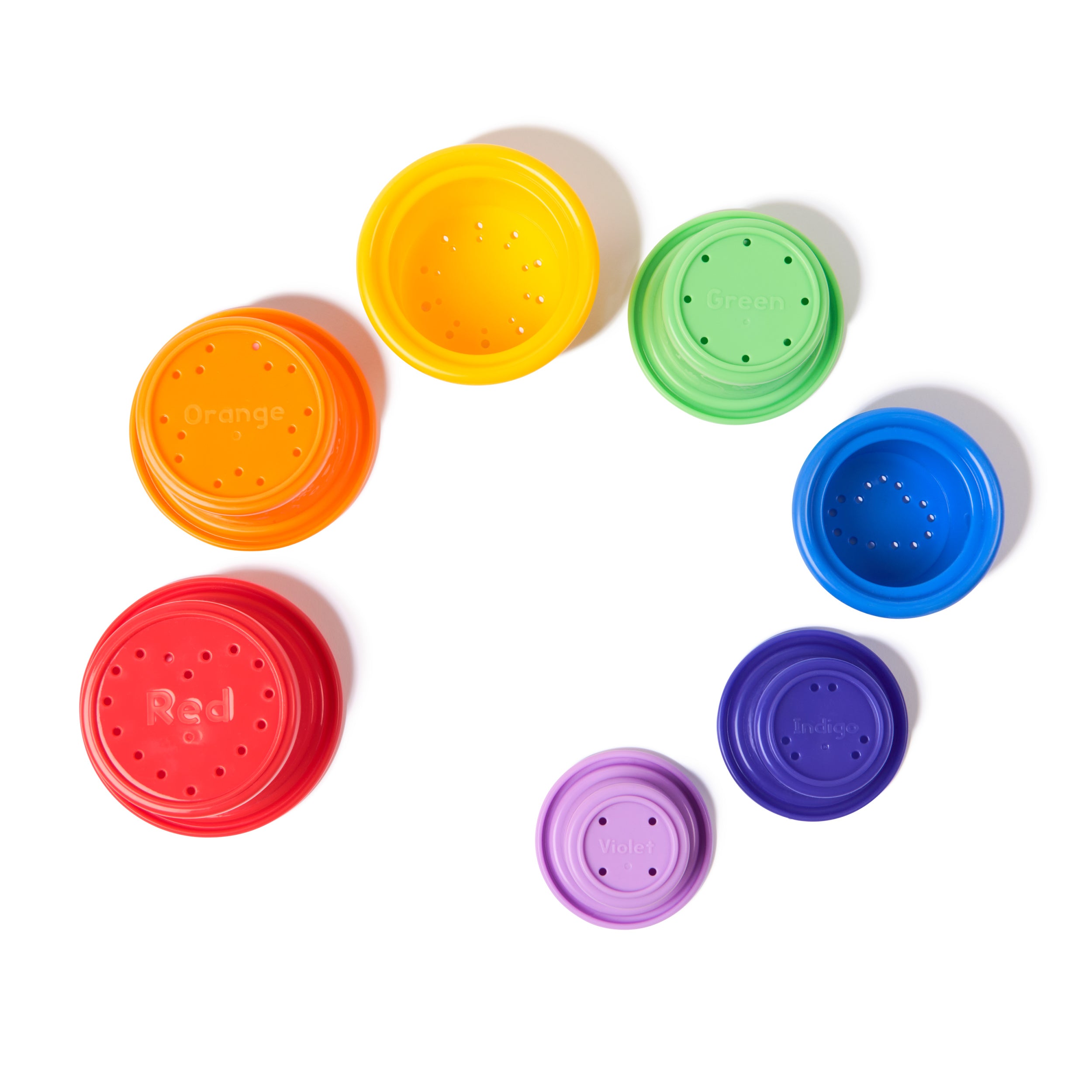 Ms. Rachel Official Rainbow Stacking Cups 7-Pack, Educational Toys & Toddler Toys for Girls & Boys Ages 6 Months to 2+ Years