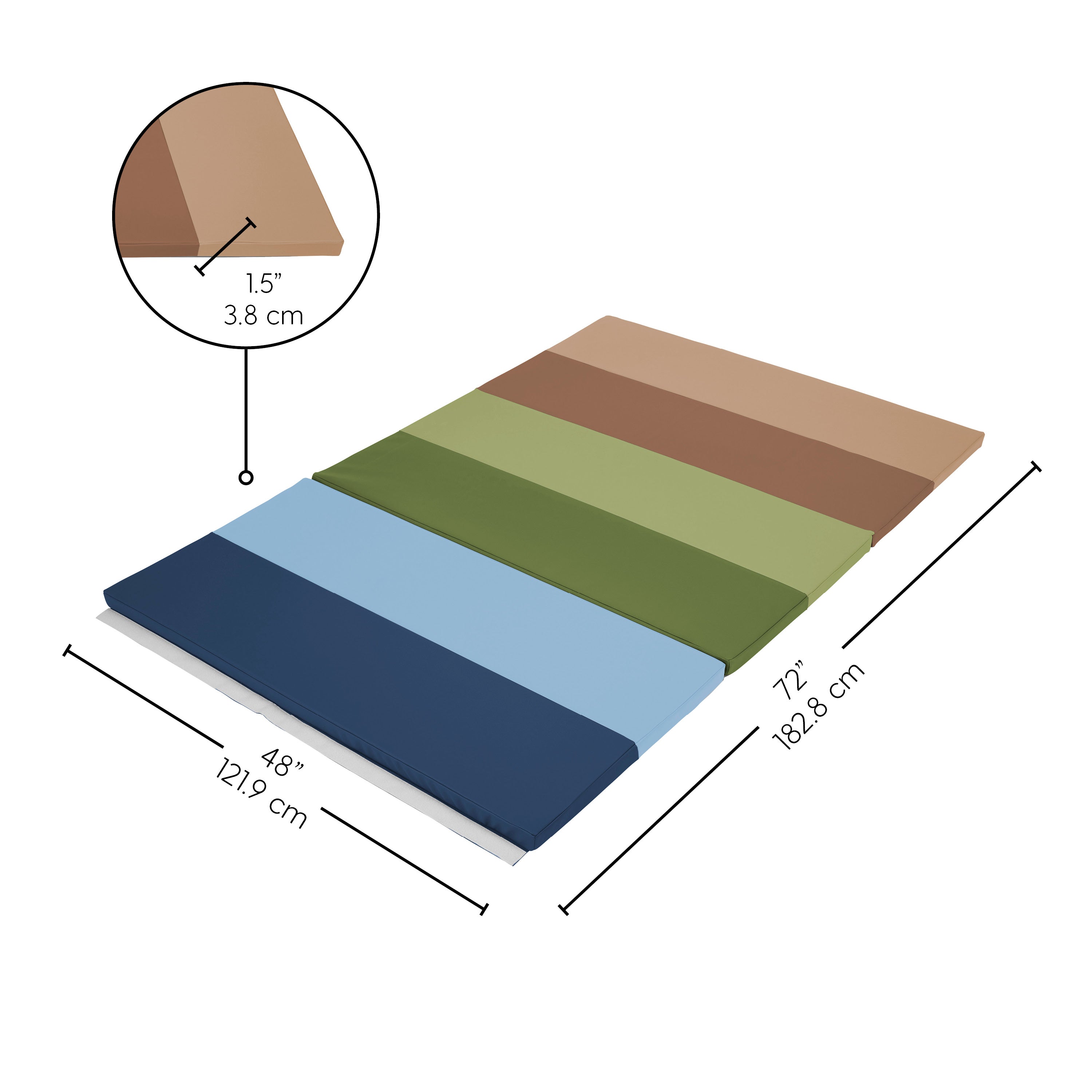 SoftScape 4ft x 6ft Runway Tumbling Mat - Earthtone