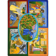 Bible Stories 10'9" x 13'2" area rug in color Multi