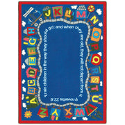 Bible Train 10'9" x 13'2" area rug in color Multi