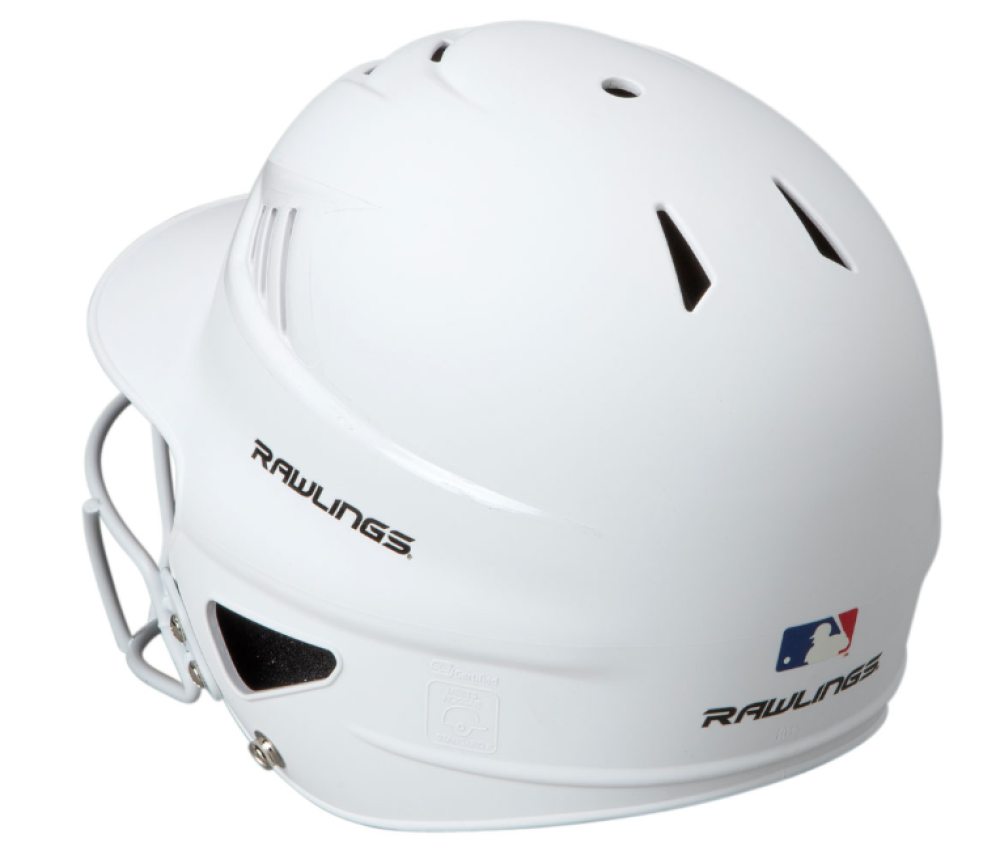 Rawlings Coolflo Highlighter Osfm Batting Helmet With Softball Face Guard - White