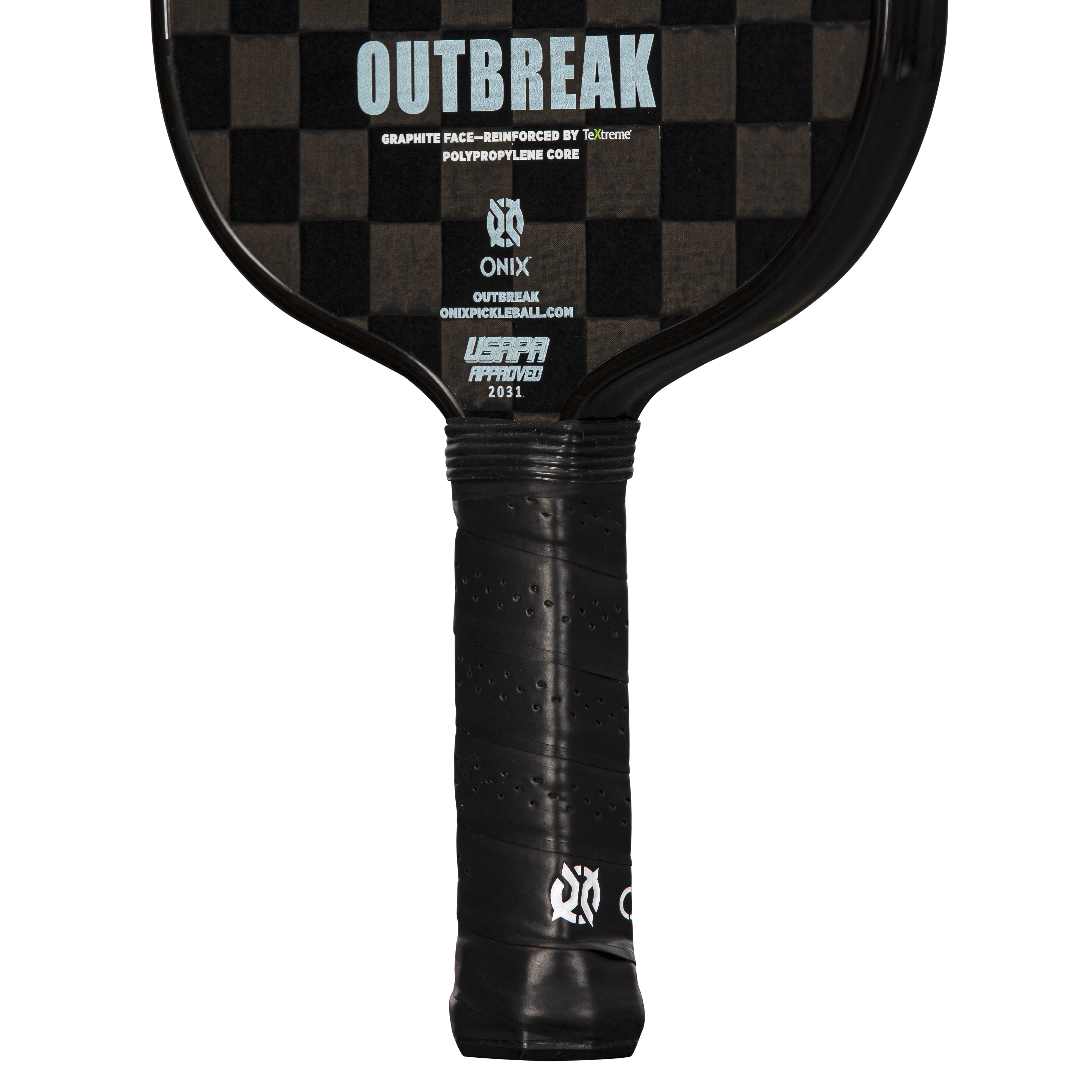 ONIX Outbreak Pickleball Paddle - Blue - Reinforced by Woven Carbon Fiber for Greater Touch, Control and Durability