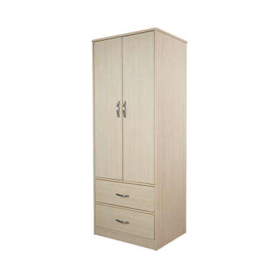 Two Door / Two Drawer Wardrobe, Light Oak, 1pc/cs