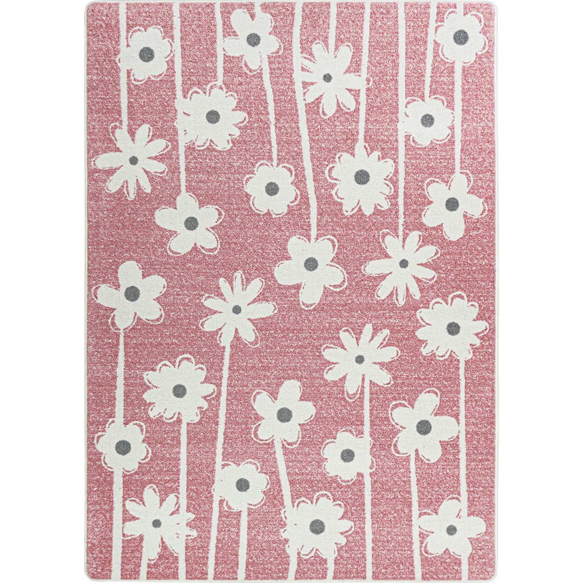 Big Blooms 3'10" x 5'4" area rug in color Blush