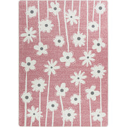 Big Blooms 3'10" x 5'4" area rug in color Blush