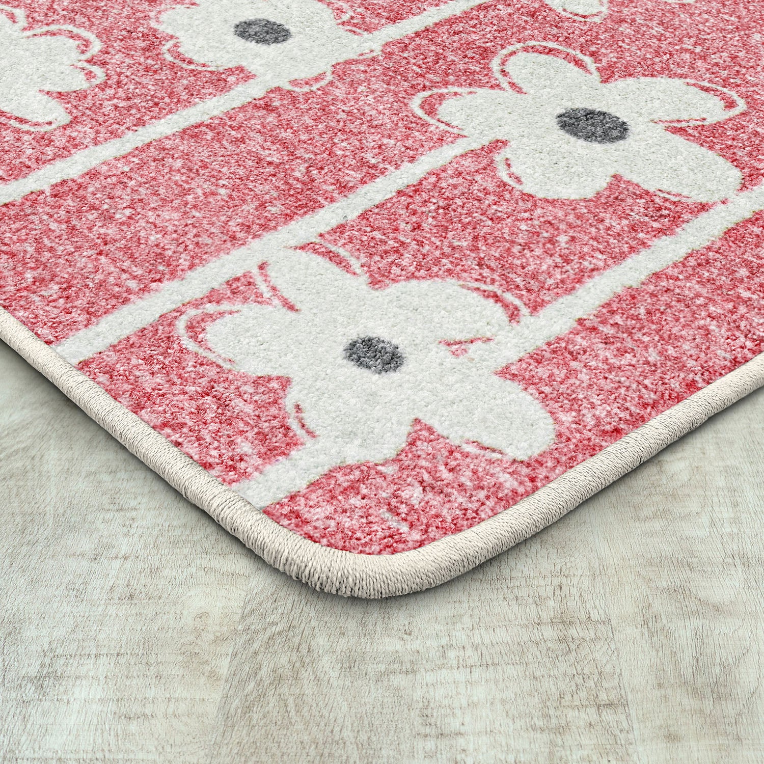 Big Blooms 7'8" x 10'9" area rug in color Blush