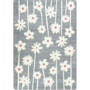 Big Blooms 5'4" x 7'8" area rug in color Cloudy