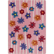 Big Blooms 5'4" x 7'8" area rug in color Bouquet