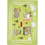 Big Machines 10'9" x 13'2" area rug in color Multi