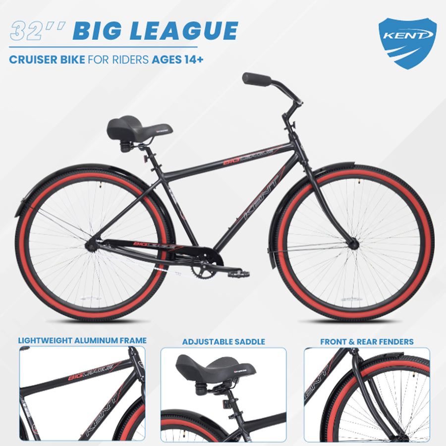 32" Big League,Black/Red