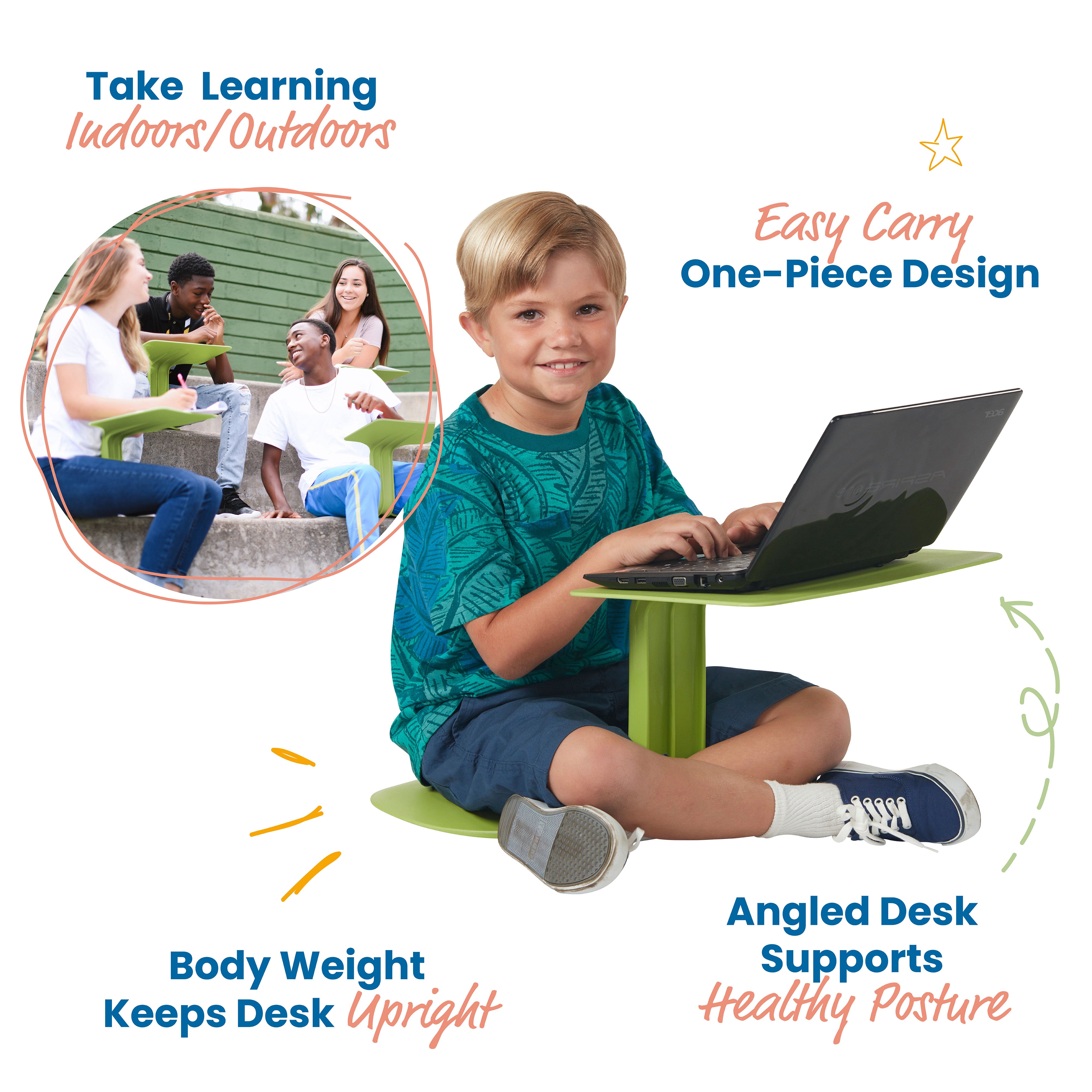 The Surf Portable Lap Desk 10-Pack - Green