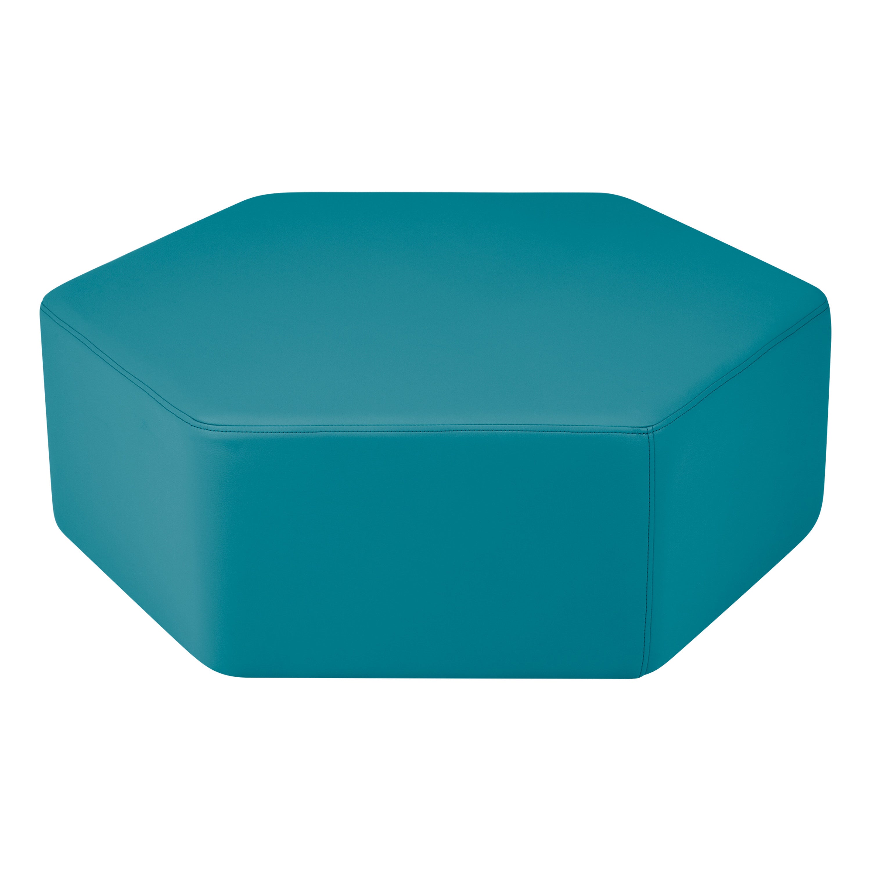 Pro Series Upholstered Bloom Ottoman 12" Height, 7-Piece - Teal
