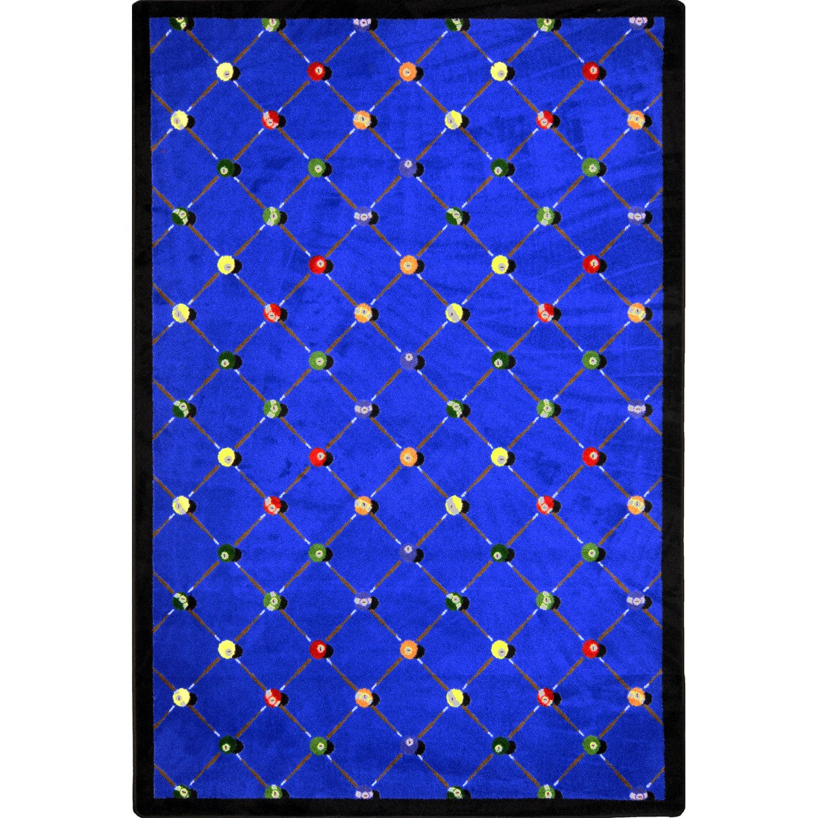 Billiards 3'10" x 5'4" area rug in color Blue