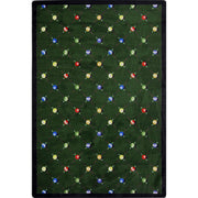 Billiards 3'10" x 5'4" area rug in color Green