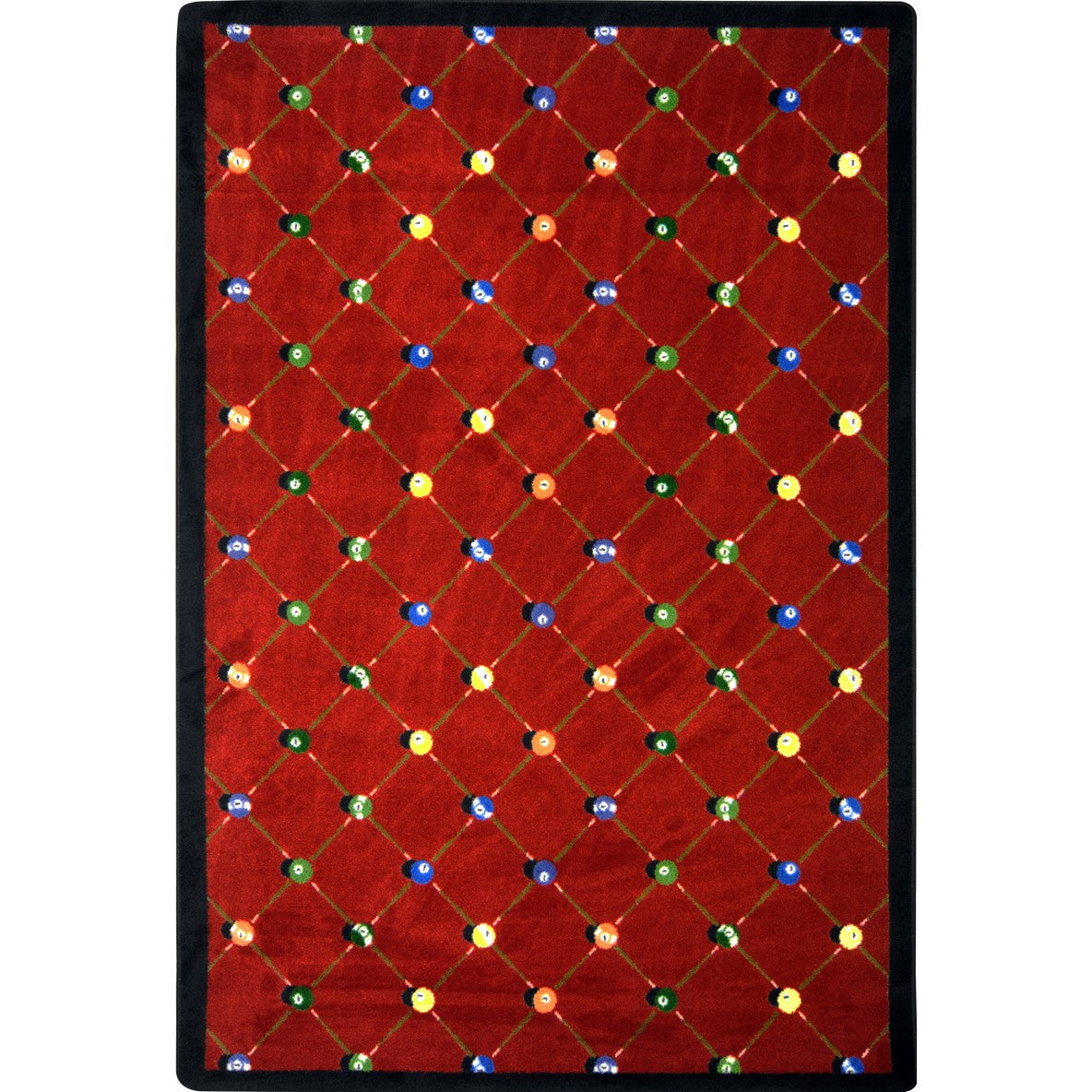 Billiards 5'4" x 7'8" area rug in color Red