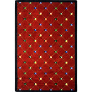 Billiards 5'4" x 7'8" area rug in color Red
