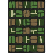 BioBlocks 10'9" x 13'2" area rug in color Meadow