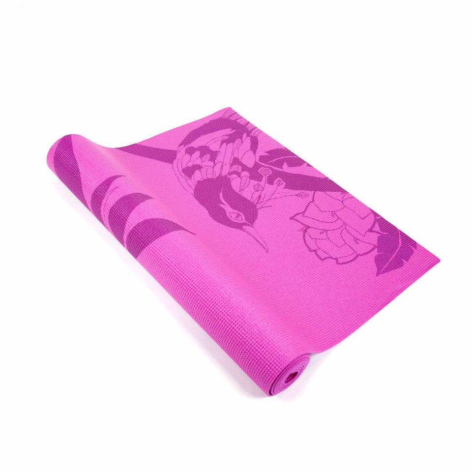 YOGI MAT™ Birds of Paradise - Pink -  1/8"H x 24"W x 68"L