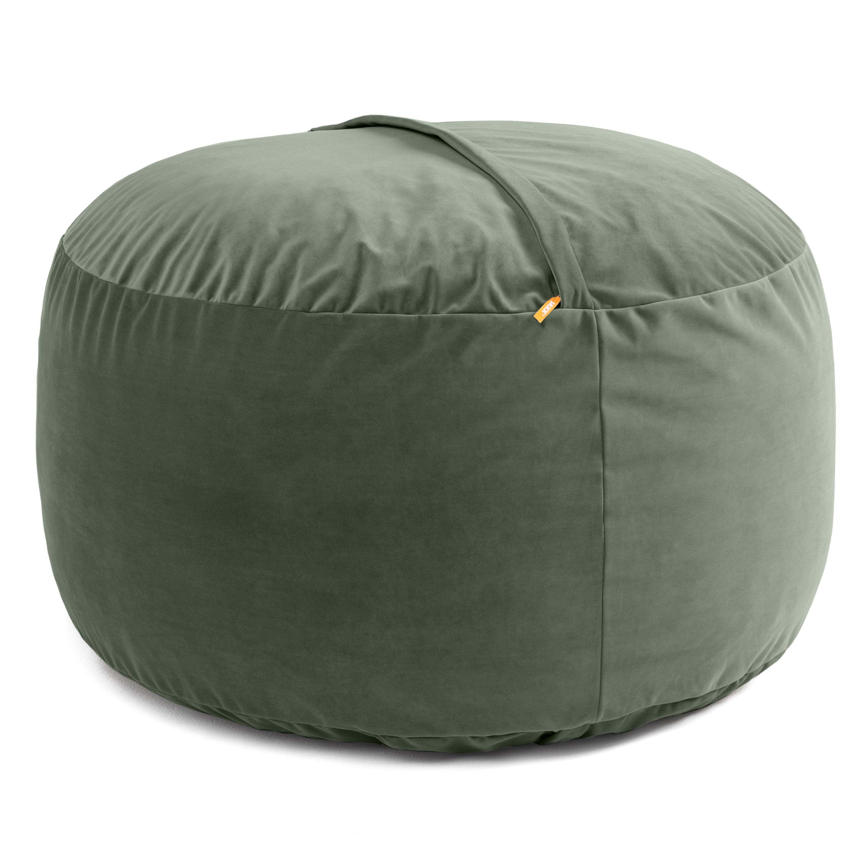 Jaxx 4 Foot Saxx - Large Round Bean Bag Chair for Adults - Lush Velvet Green