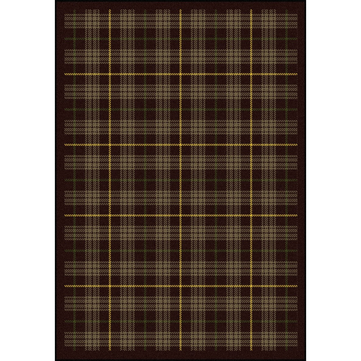 Bit O' Scotch 5'4" x 7'8" area rug in color Bark Brown