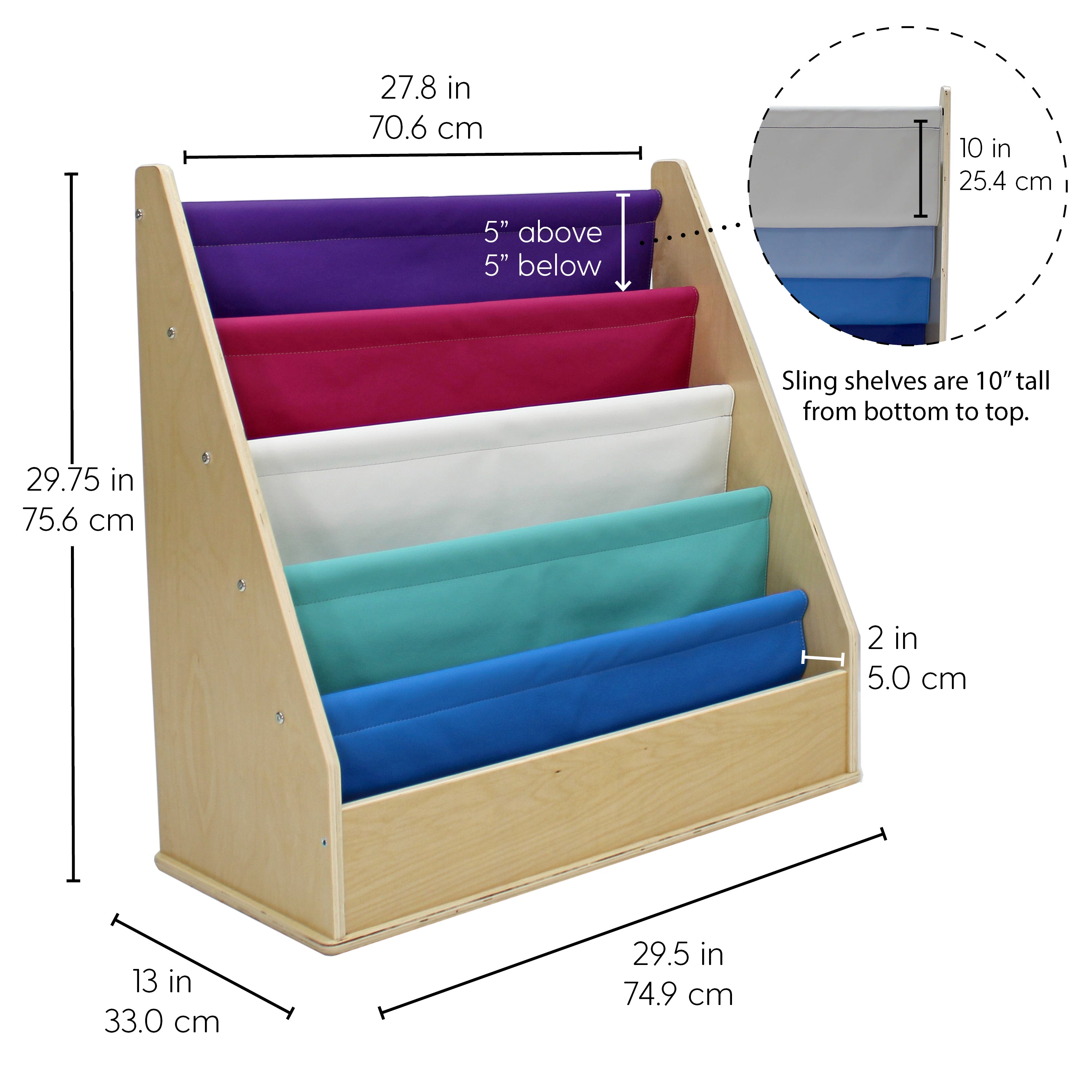 Birch Sling Book Display - Parfait