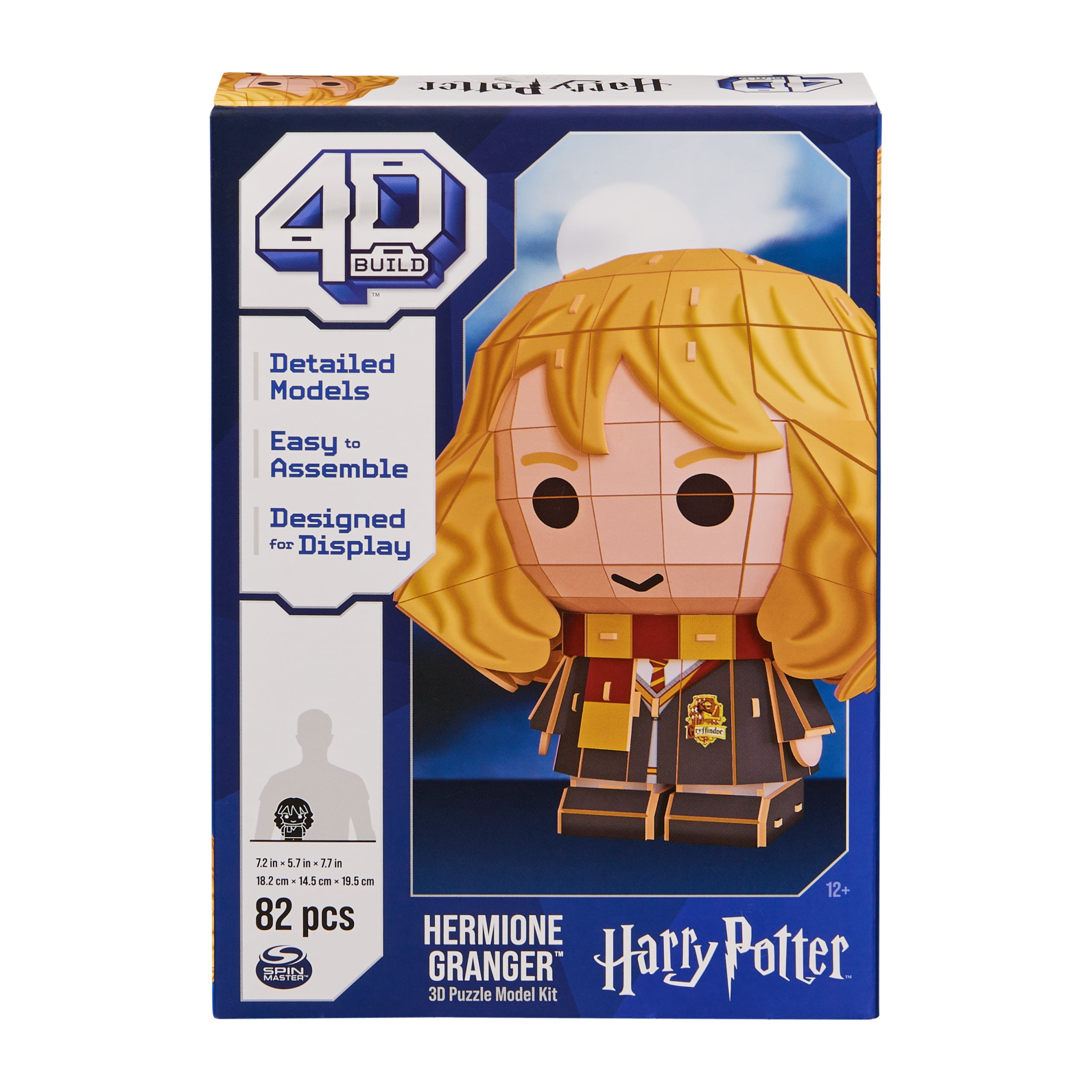 4D Build, Harry Potter Hermione Granger 3D Model Kit, Harry Potter Collectibles & Desk Decor, Adult Puzzle, Building Toys, 82 Pieces, 3D Puzzles for Ages 12 & Up