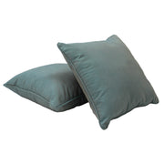 Presidio 24" x 24" Square Indoor/Outdoor Pillow with Piping, 2-Piece - Dusty Turquoise