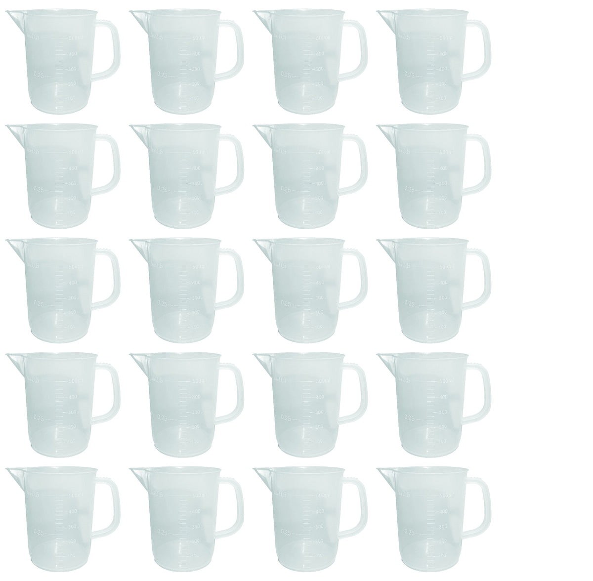 Beaker, Jug, Polypropylene, 500ml, Case of 24