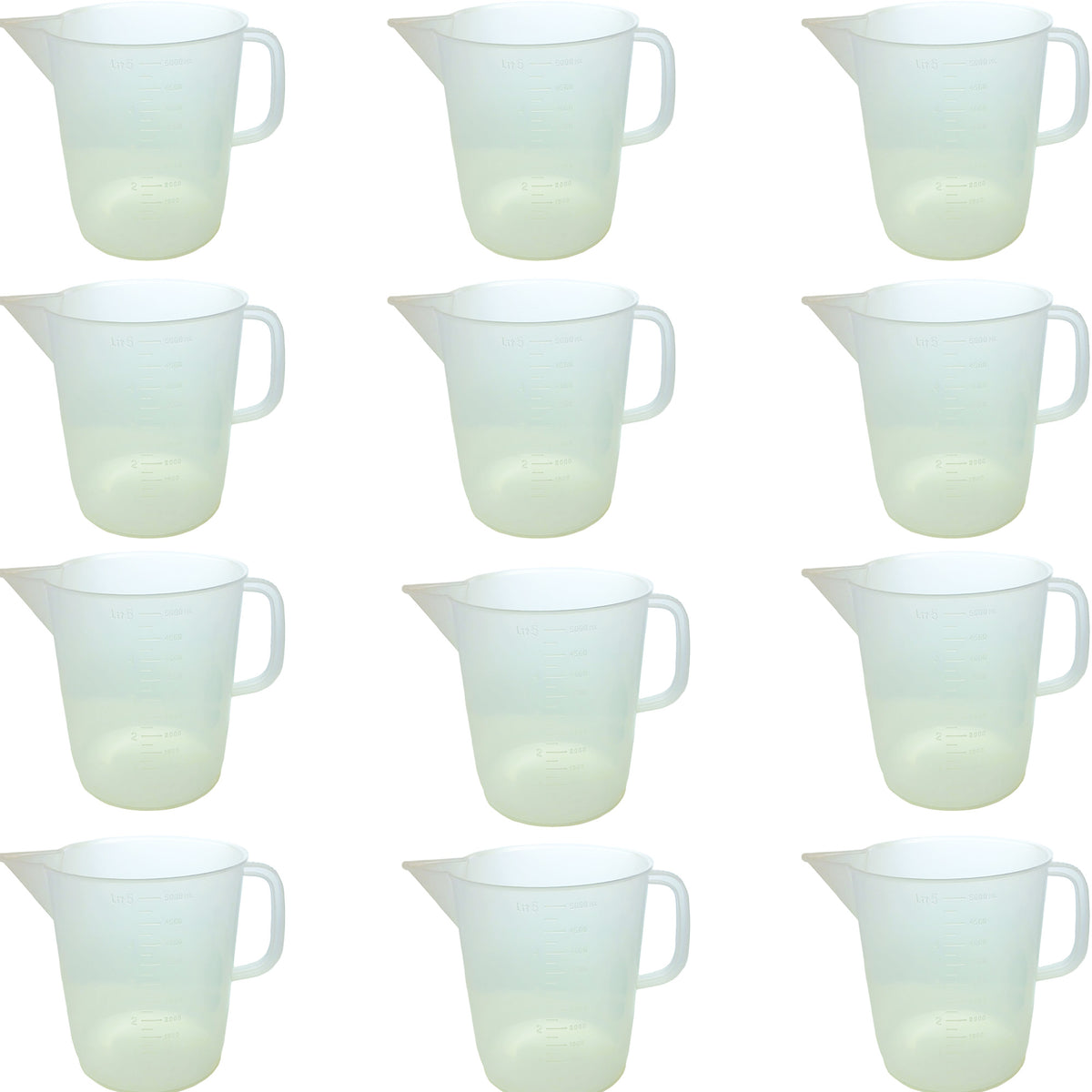 Beaker, Jug, Polypropylene, 5000ml, Case of 12