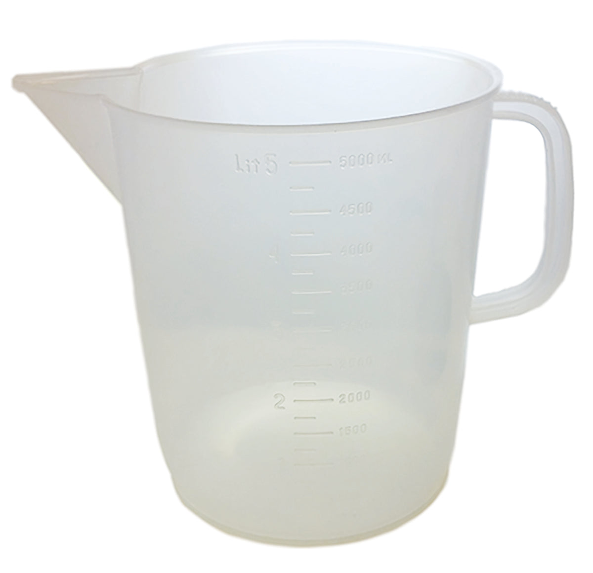 Beaker, Jug, Polypropylene, Various Volumes, Set of 5 (500ml-5000ml)