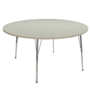 60" Round La Madera Activity Table with Standard Legs - Asian Sand/Silver