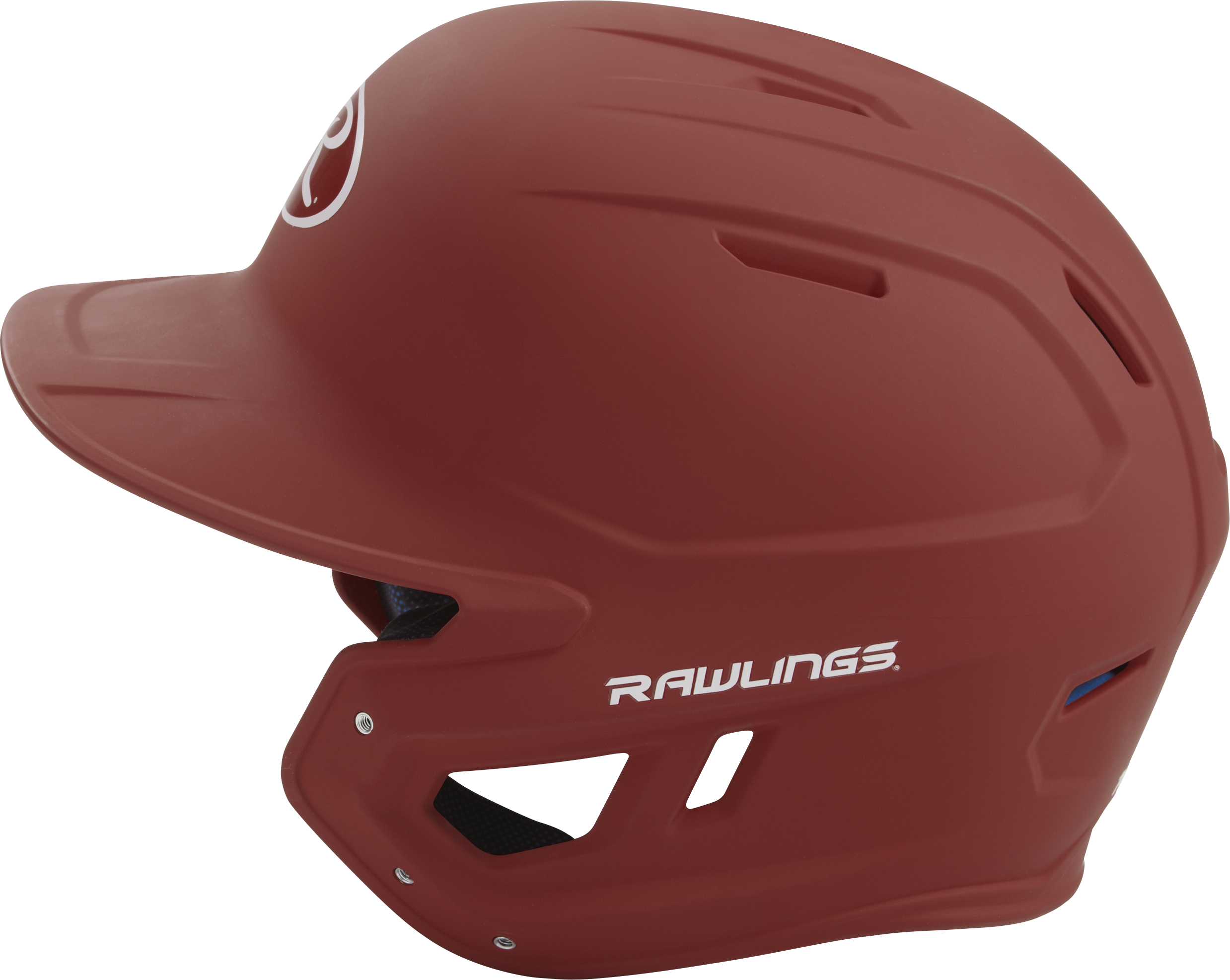 Rawlings Mach Matte Senior Baseball Helmet - Cardinal