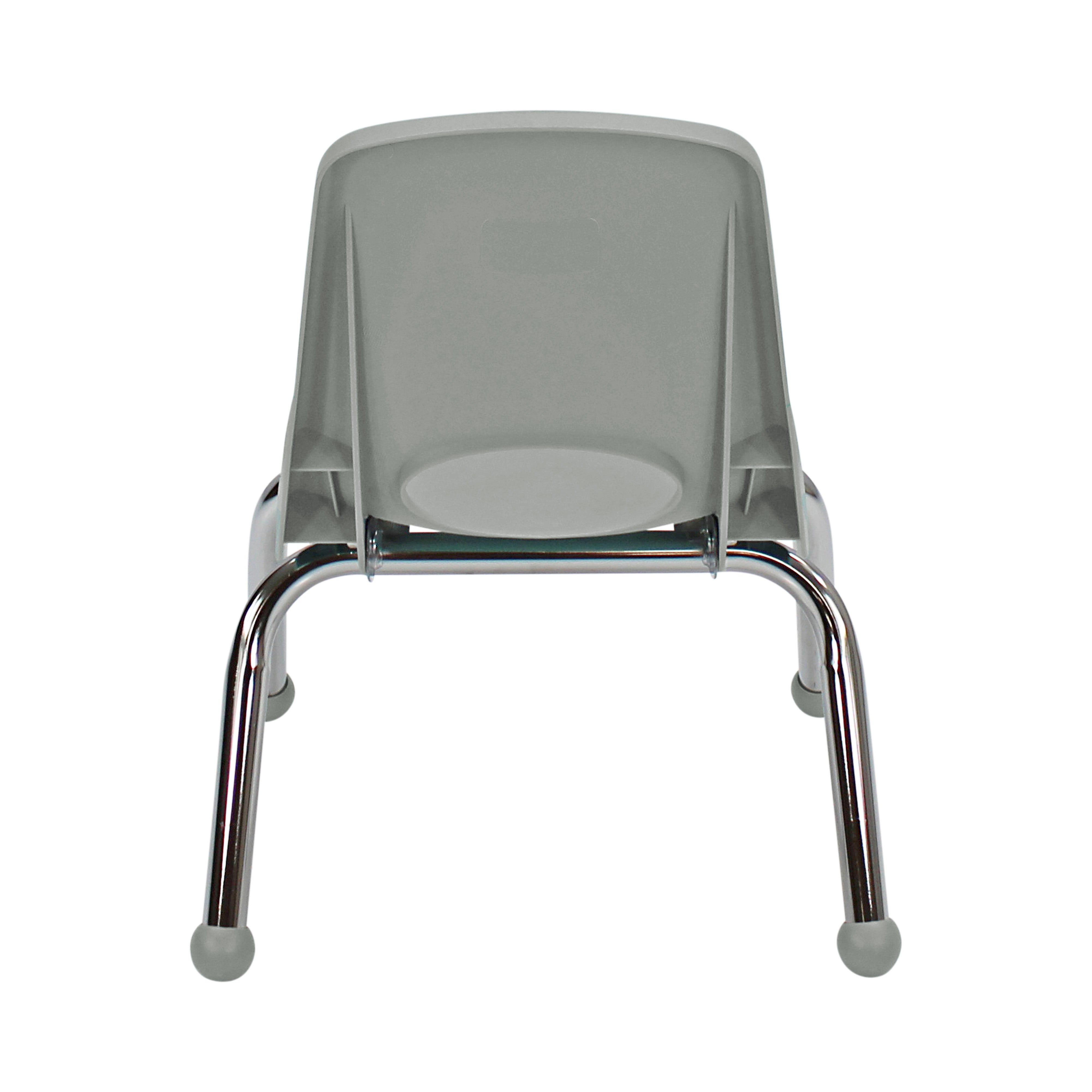 10" Stack Chair with Ball Glides - Light Gray