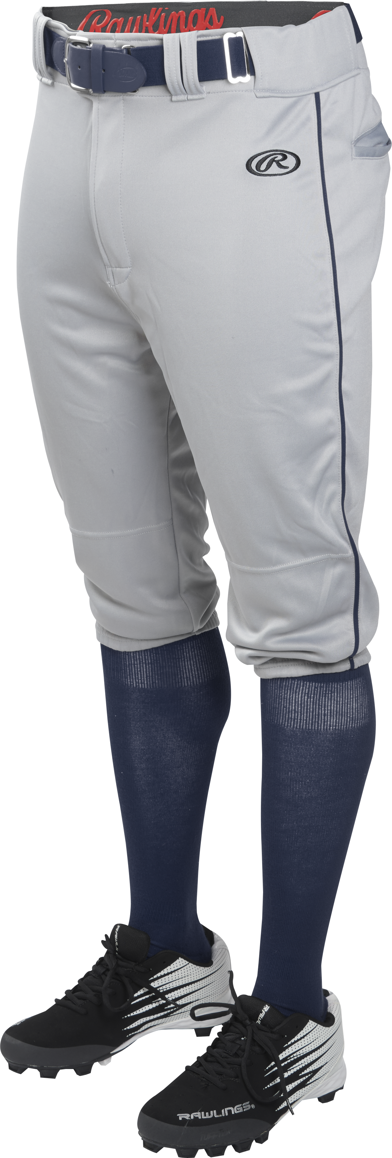 Rawlings Adult Launch Piped Knicker Pant - Small - Blue Gray/Navy